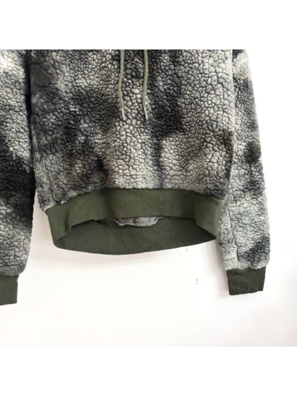 Zella Tie Dye Grey & Green Hooded Plushy Soft Hoodie - sz XS - Picture 2 of 12